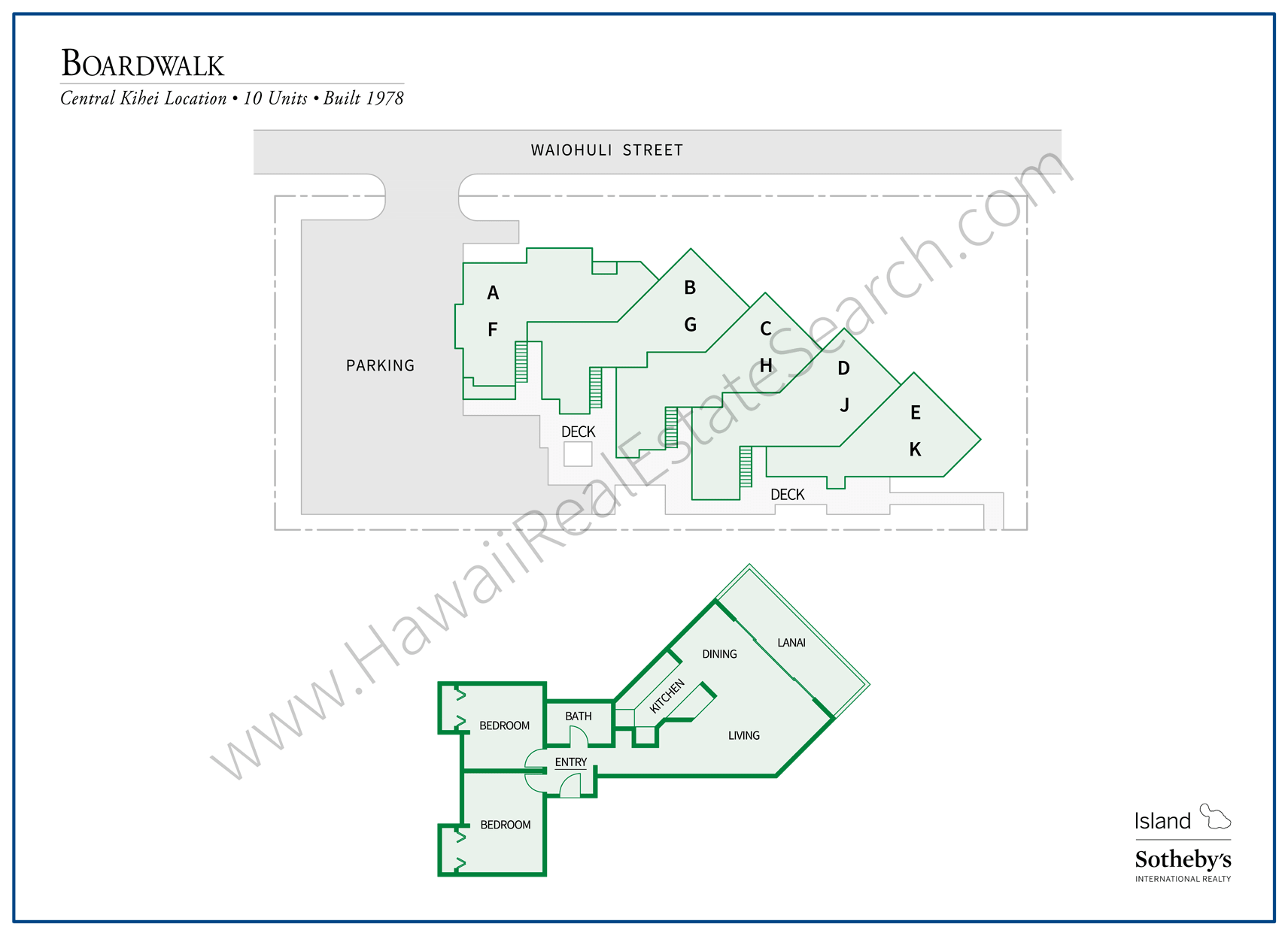 Boardwalk Floor Plan and Map - Kihei